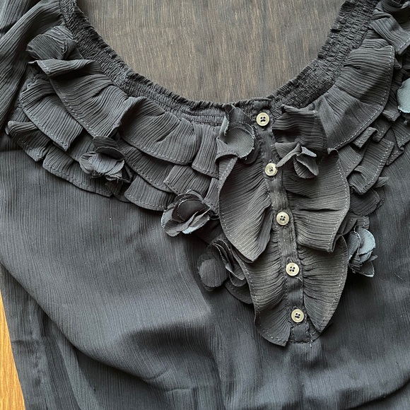 Hollister Sheer Black Blouse - Picture 5 of 5